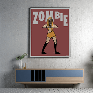 'Social Zombie' by Maciasu - Premium Matte Paper Poster