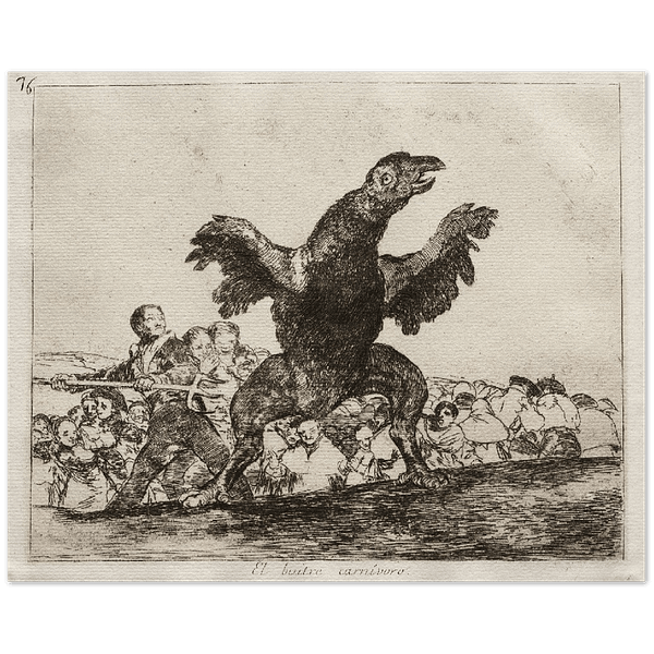 Francisco de Goya - The Horrors of War- A Carnivorous Vulture - Premium Matte Paper Poster
