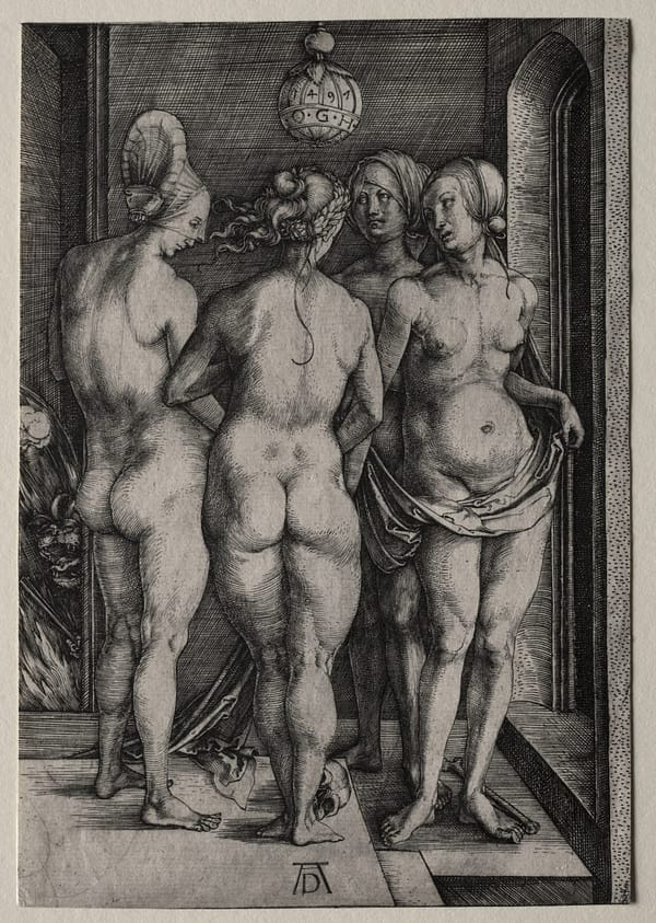 The Four Witches (Four Naked Women) 1497 Albrecht Dürer-Premium Matte Paper Poster