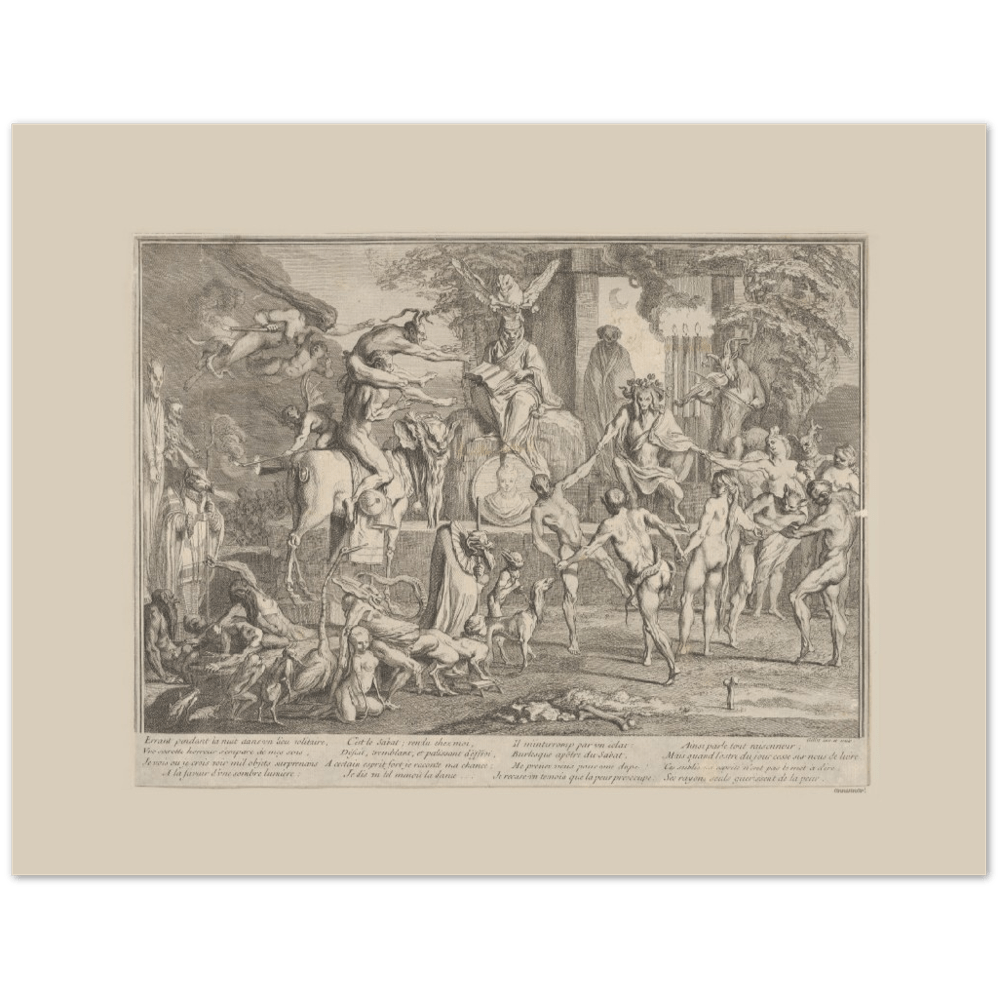 Witches Sabbath-Claude Gillot -  1700–1720 Premium Matte Paper Poster