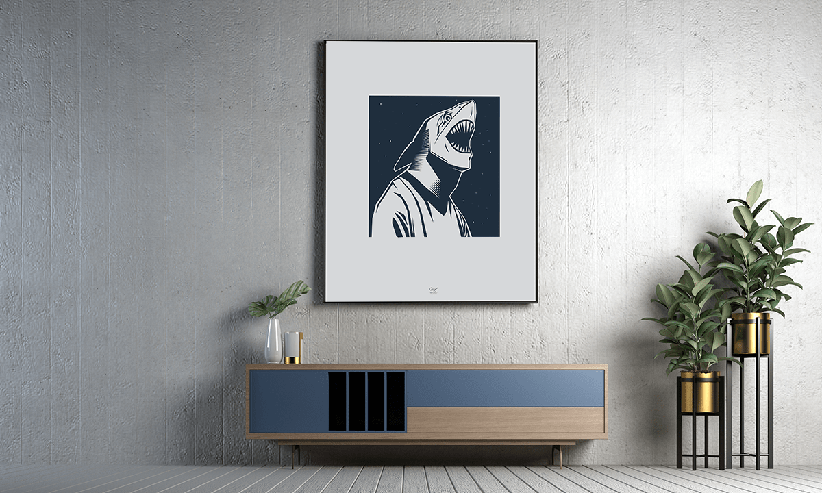'Sharkman' by Maciasu X - Premium Matte Paper Poster